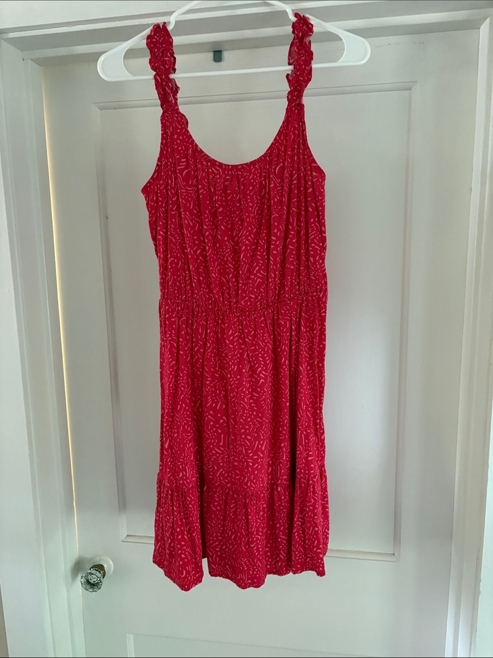 Banana Republic Red Printed Sleeveless Dress